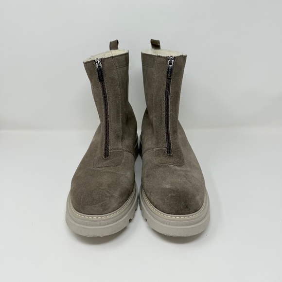 La Canadienne Delta Shearling Lined Suede Bootie Sz 10 - Picture 6 of 15